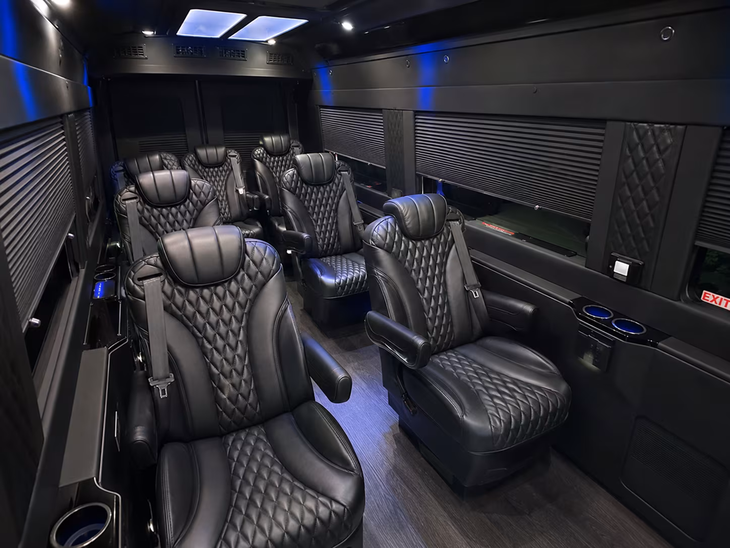 Carrollton Airport Shuttle & Transportation party bus interior