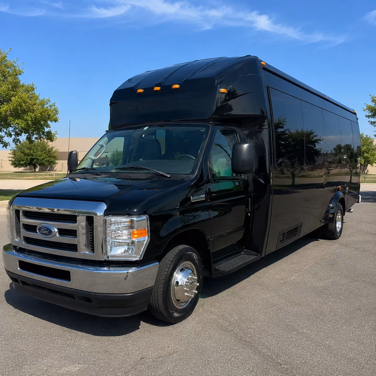 Carrollton Birthday, Sweet 16, & Quinceañera Transportation party bus exterior