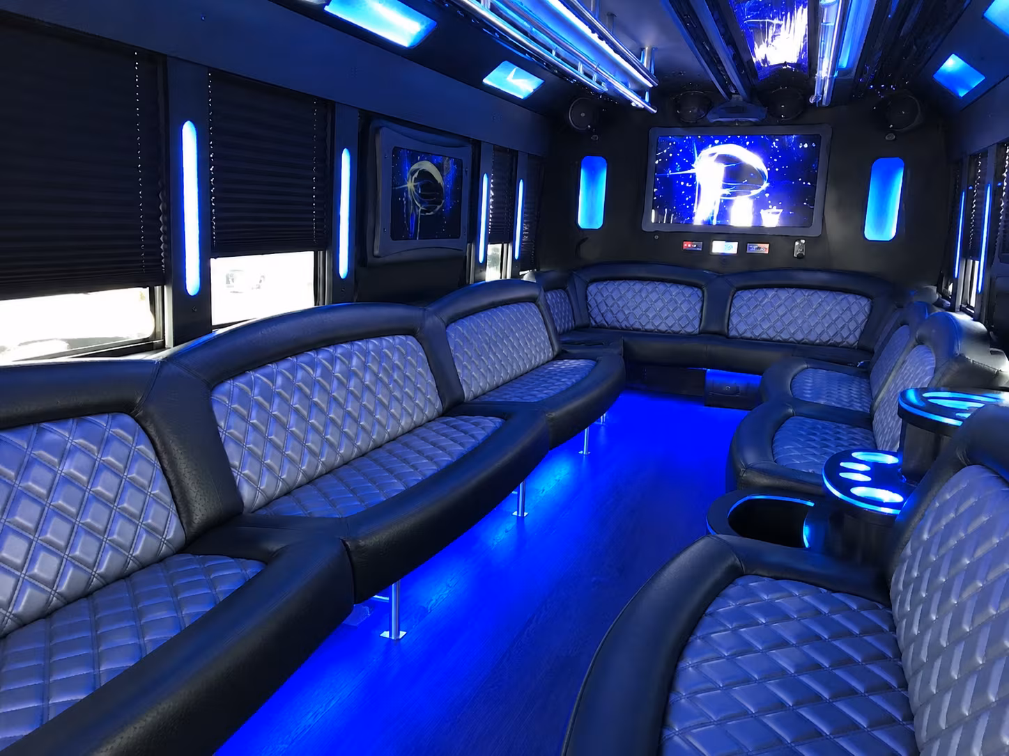 Carrollton Birthday, Sweet 16, & Quinceañera Transportation party bus exterior