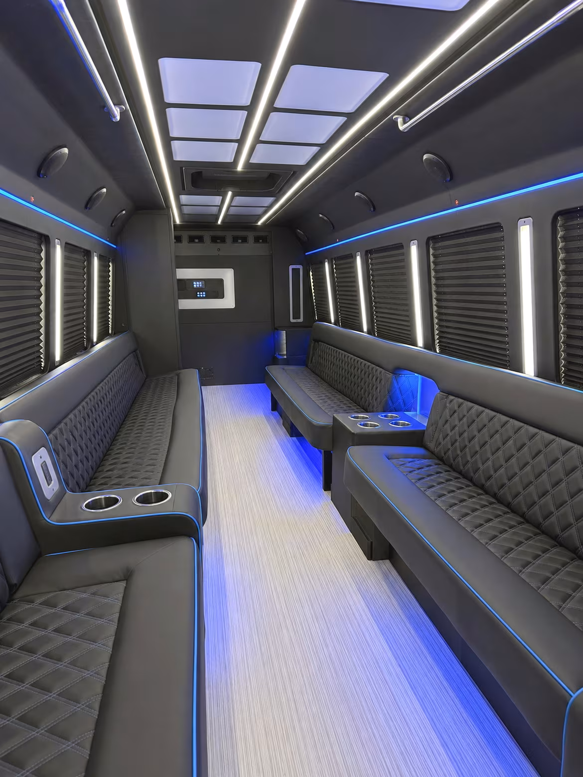 Carrollton Birthday, Sweet 16, & Quinceañera Transportation party bus interior