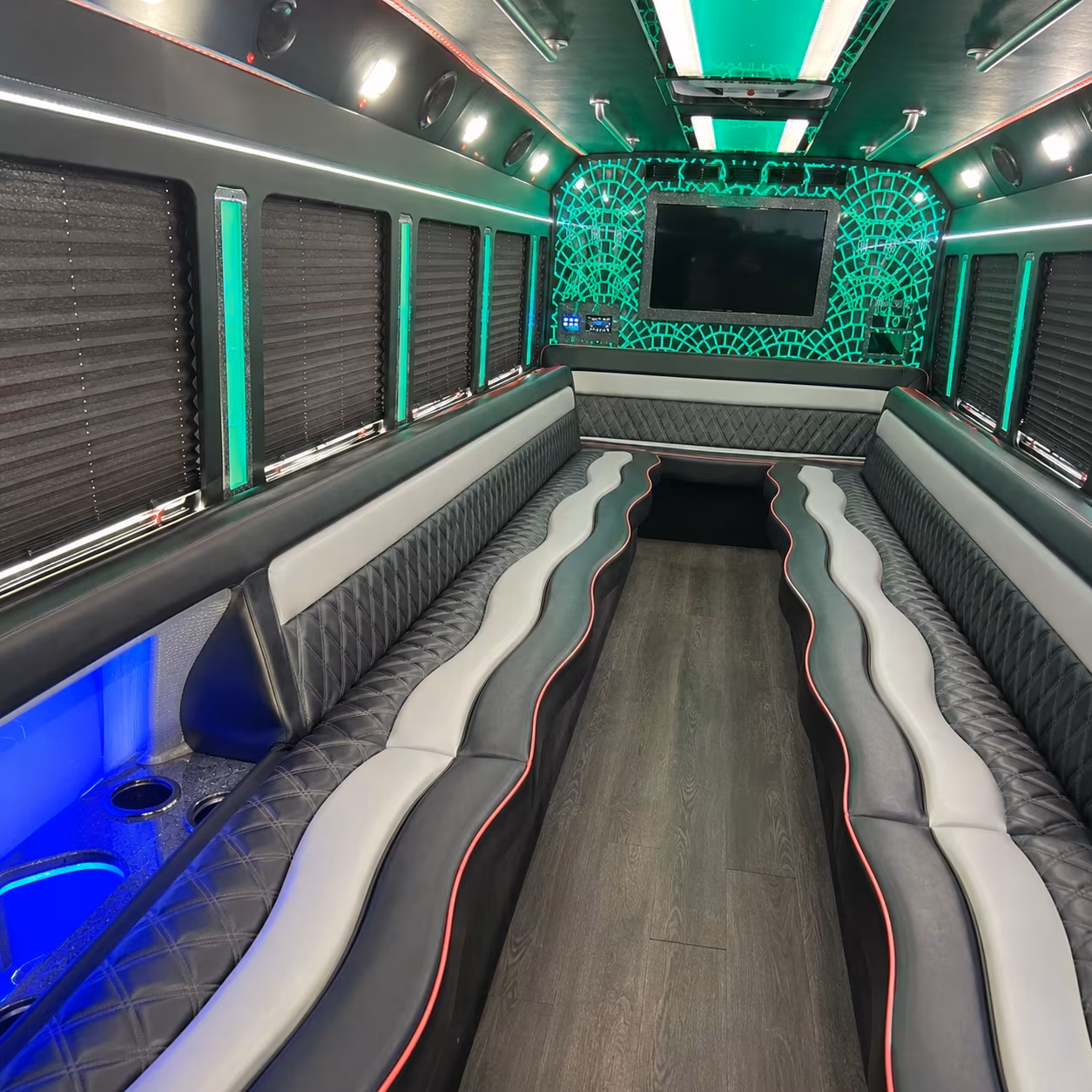 Carrollton Concert & Music Festival Transportation party bus interior