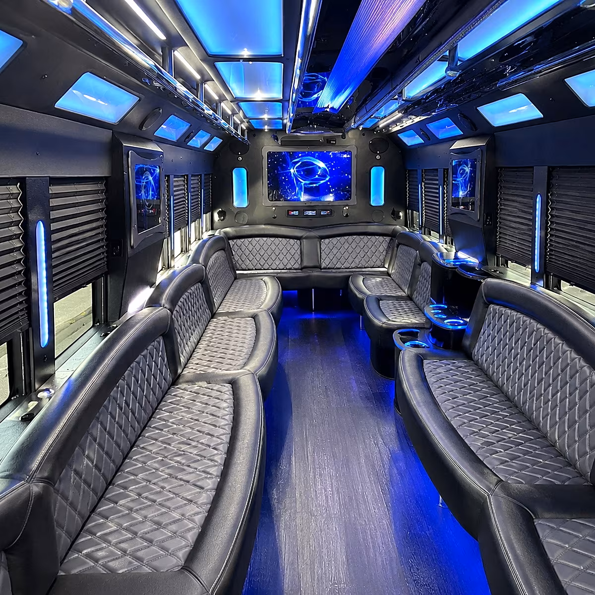 Carrollton Concert & Music Festival Transportation party bus interior