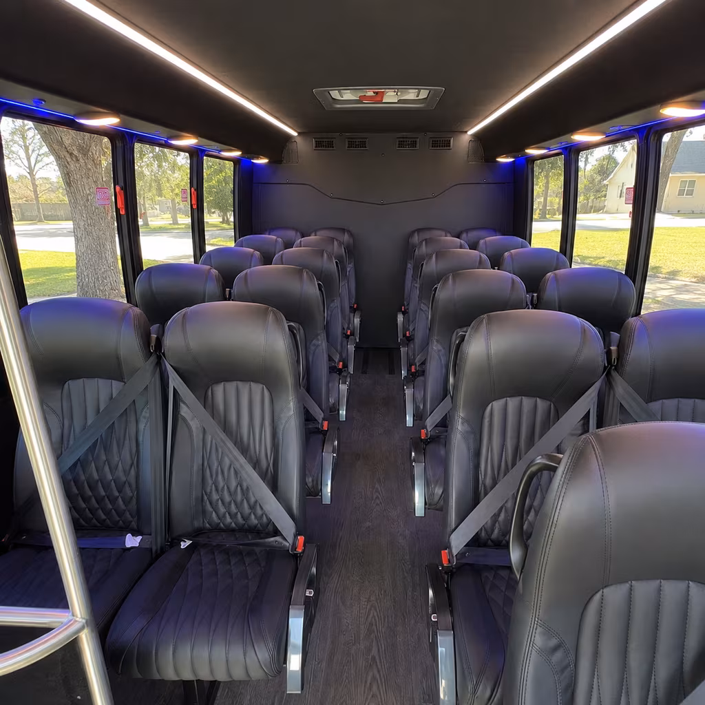 Carrollton Corporate Transportation party bus interior
