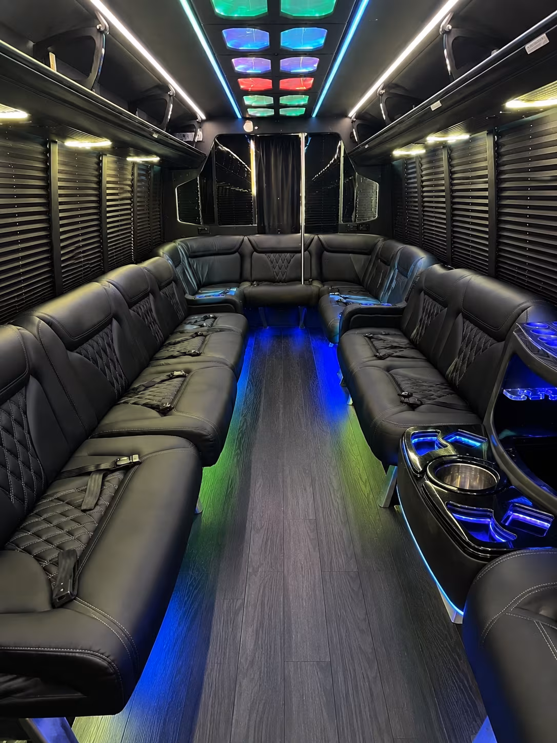 Carrollton Wedding Transportation party bus interior