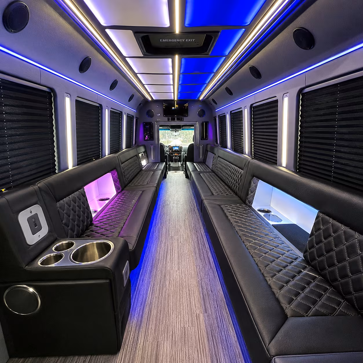 Carrollton Winery Tour & Pub Crawl Transportation party bus interior