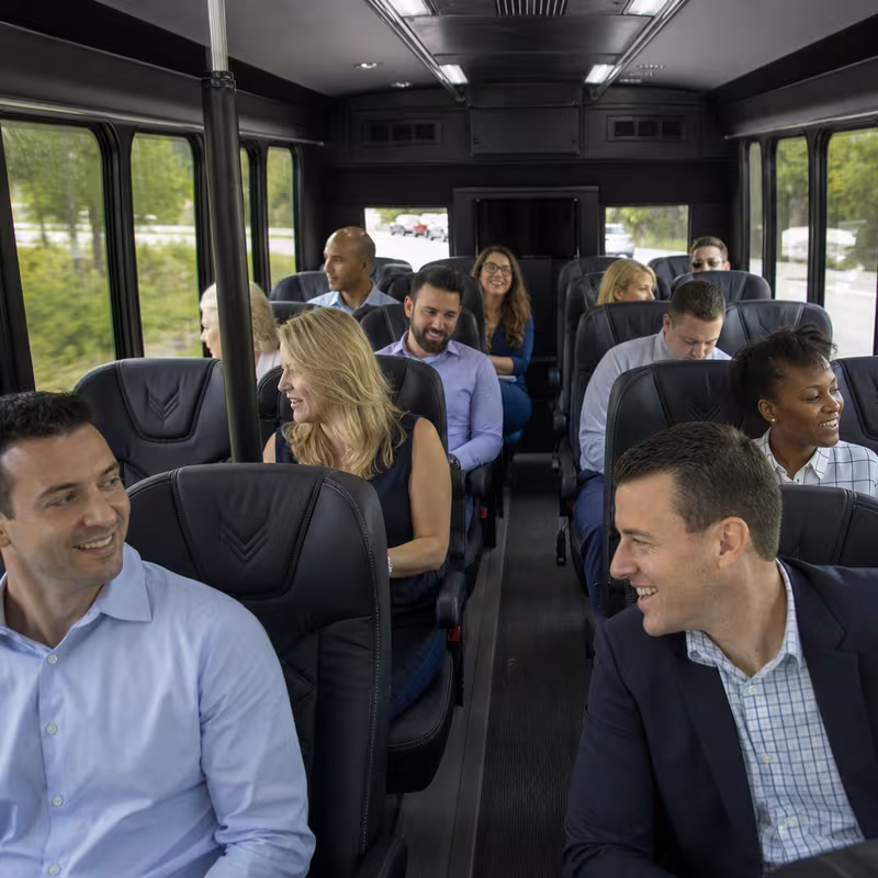 Black Mercedes Sprinter van staged for an Carrollton Corporate Transportation group