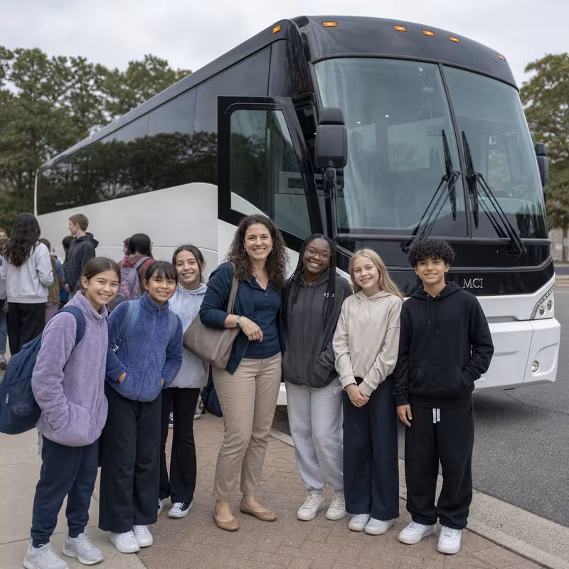 Passengers loading luggage while boarding an Carrollton group shuttle