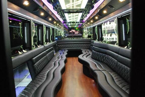 Lewisville 25 Passenger Limo bus Interior